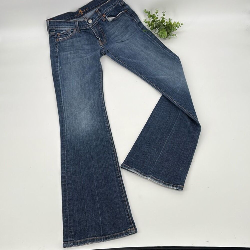 7 For All Mankind Bootcut Mid-Rise Y2K Jeans Blue 28